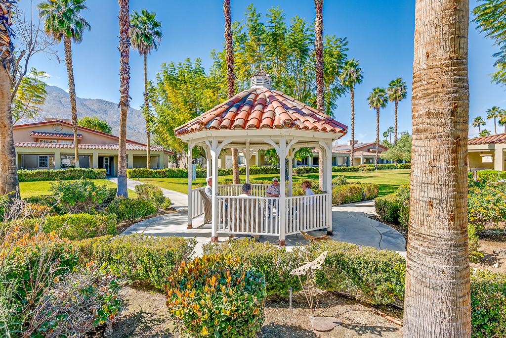 gazebo in courtyard